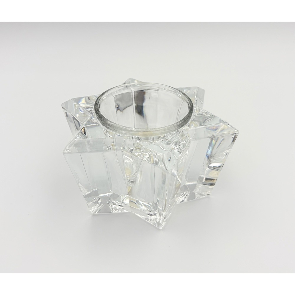 PartyLite Starbright Crystal Candle Holder Votive Tealight Star USA Vintage